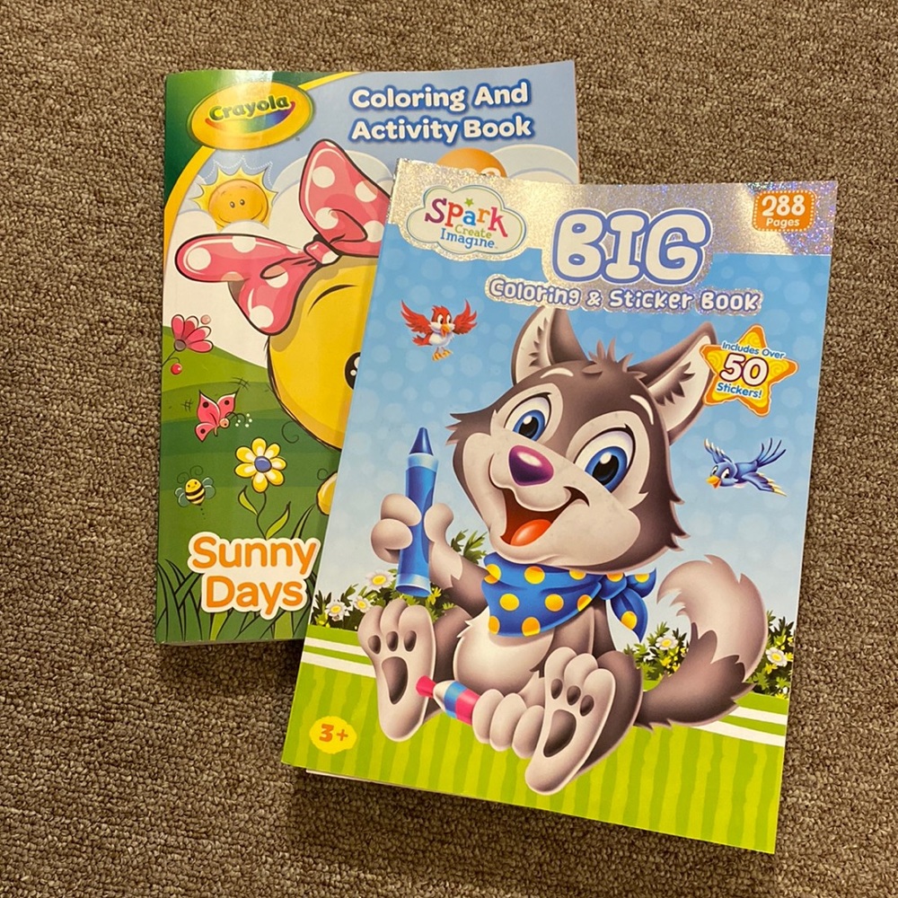 2 Jumbo Coloring Books